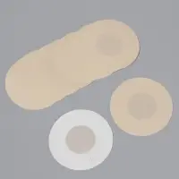 Стикини на грудь &laquo;Круг&raquo;, набор - 5 пар, на клеевой основе, 6&times;6 см, бежевая