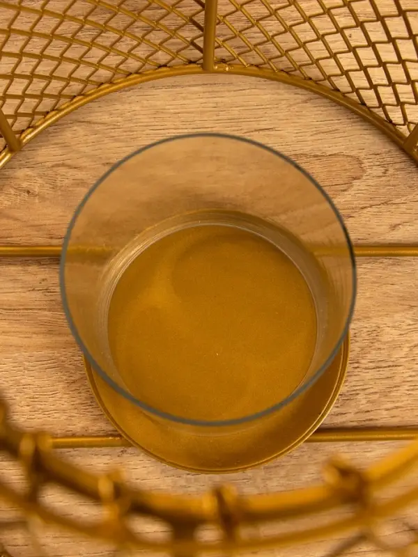 Подсвечник фонарь со стеклянной колбой 20х20х26 см, d 10 см, металл, цв. золото