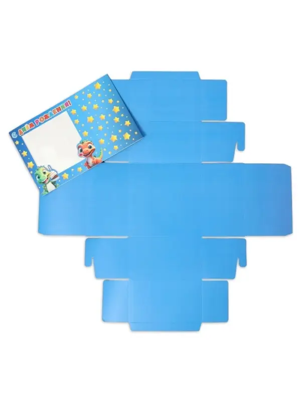 Коробка подарочная складная с пластиковым окном, упаковка, &laquo;Милые динозаврики&raquo;, 14 х 14 х 8 см