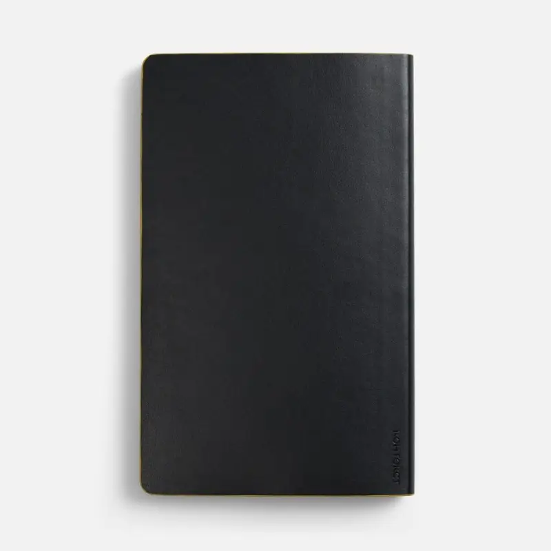 Ежедневник Trait, недатированный, черный с желтым