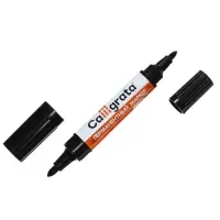 Маркер перманентный Calligrata, двухсторонний, круглый, 5 мм/3 мм, чёрный