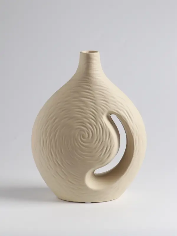 Ваза &laquo;Невада&raquo;, 23&times;16.5 см, керамика, бежевая