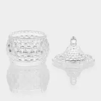 Конфетница с крышкой "Икринка" 7,5х9,5 см, прозрачная