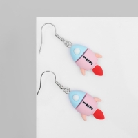 Серьги ассорти &laquo;Радость&raquo; ракеты, цветные в серебре