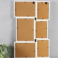 Фоторамка МДФ, стекло на 6 фото 10х15, 13х18, 15х20 см "Воспоминания" белая 51х31,5х2,2 см   1090674