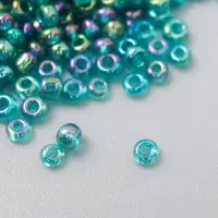 Бисер круглый размер 12/0 "Глубокий зелёный" 20 гр