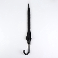 Зонт - трость полуавтоматический &laquo;Однотонный&raquo;, 8 спиц, R = 46/55 см, D = 110 см, цвет чёрный