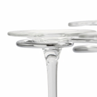 Подставка для бокалов, серебристая, на 6 бокалов