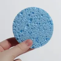 Спонж для умывания, d=8 см, синий
