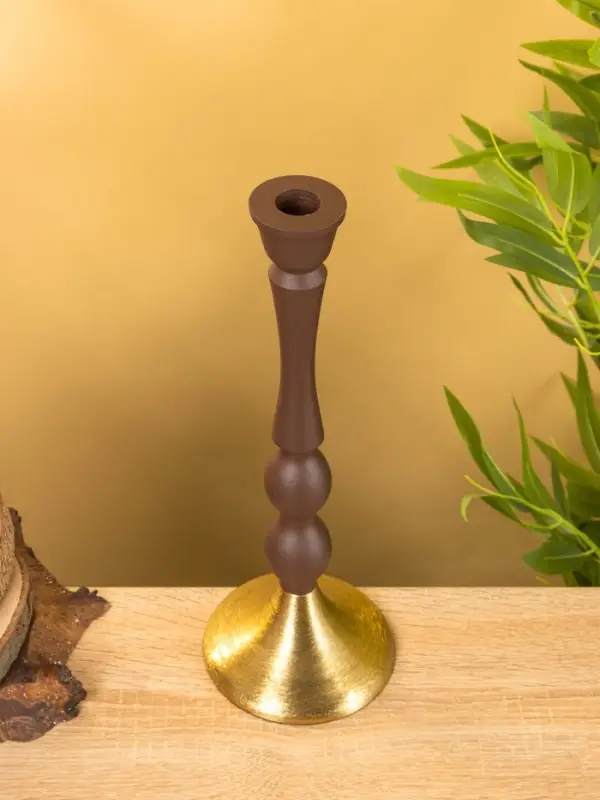 Подсвечник на 1 свечу "Шоколад" 10,5х10,5х30 см