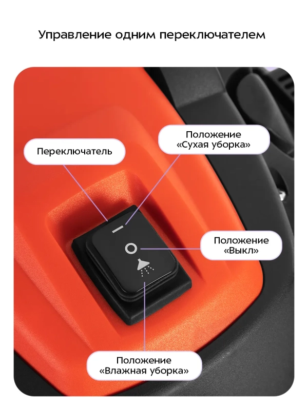 Моющий хозяйственный пылесос КТ-5552 - 1200 Вт