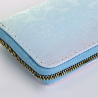 Кошелёк женский на молнии, цвет голубой