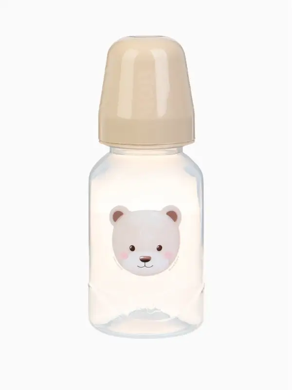 Бутылочка для кормления &laquo;Bear&raquo; 150 мл, цилиндр, бежевый Mum&Baby