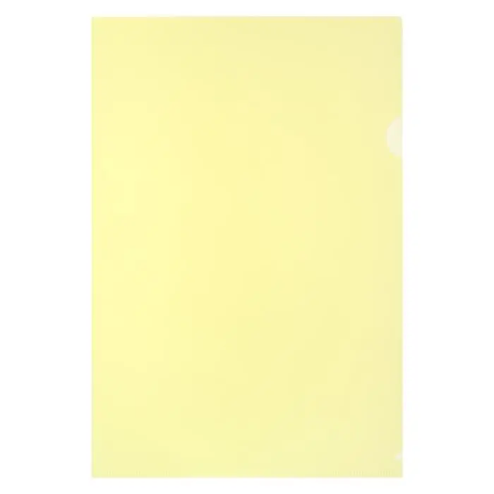 Папка-уголок А4, 180 мкм, Calligrata, прозрачная, жёлтая