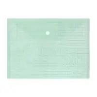 Папка-конверт на кнопке, А4, 80 мкм, "Клетка", тонированная, зелёная