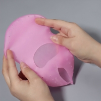 Носочки для педикюра, силиконовые, с перфорацией, с лямкой, размер L, цвет розовый