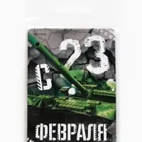 Магнит полимерный &laquo;С 23 Февраля&raquo;, 6&times;8 см