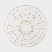 Фруктовница Доляна &laquo;Солнце&raquo;, 23&times;23&times;9 см, цвет золотой