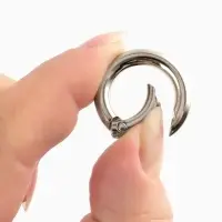 Кольца-карабины 6,7гр d16/24мм 4мм (наб 2шт цена за наб) серебряный TR