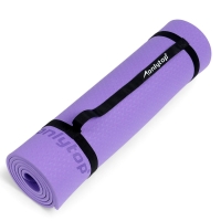 Коврик для фитнеса и йоги ONLYTOP, 183x61x 0,8 см, цвет фиолетовый/темно-фиолетовый