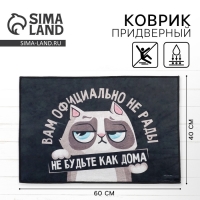 Коврик придверный "Кот", 40 х 60 см