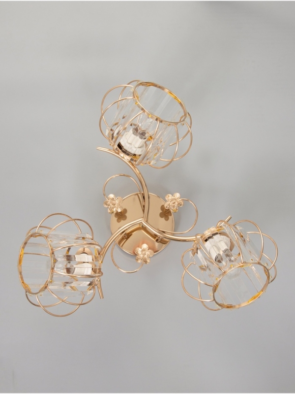 Люстра "Переливы" 3х40Вт Е27 золото