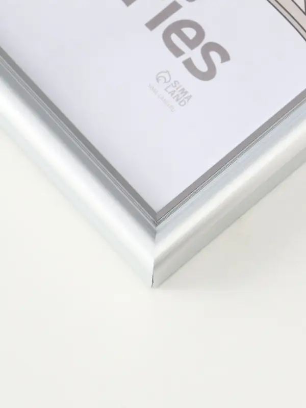Фоторамка "Гамма" 21х30 см,  с подножкой, набор 3 шт, (пластиковый экран), серебро