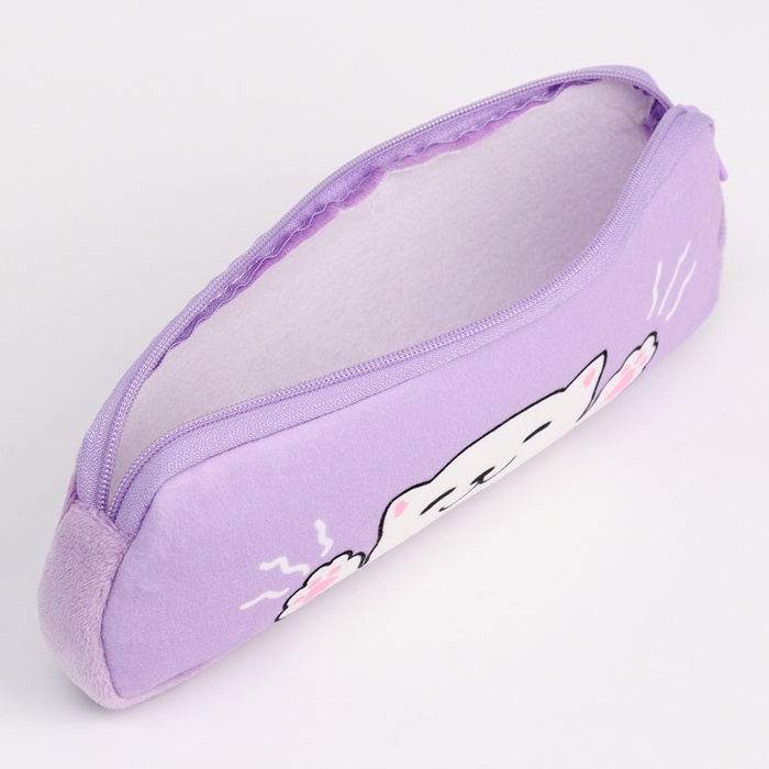 Пенал школьный мягкий "Котик", 6,5*20 см