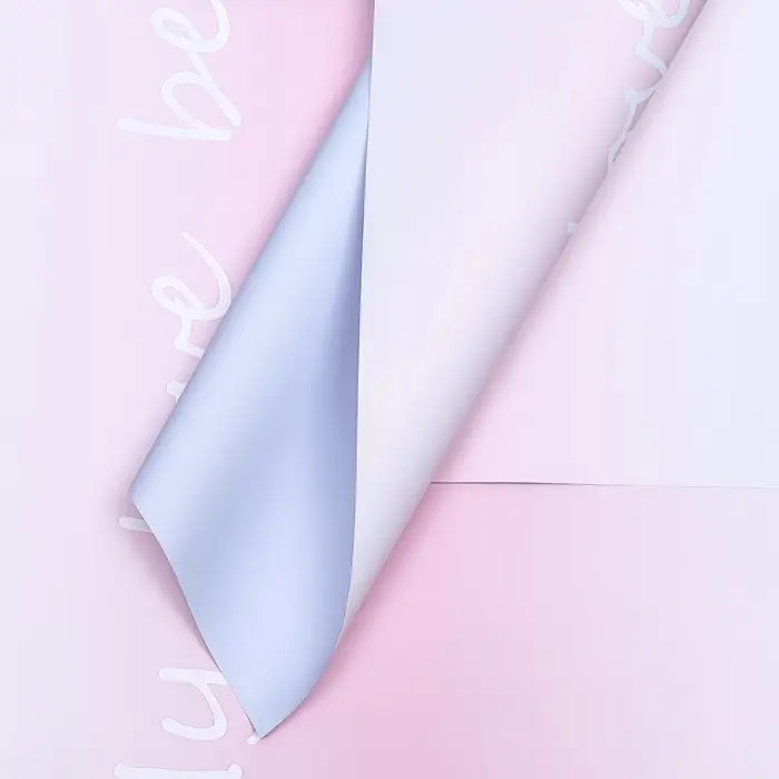 Пленка для цветов матовая, розовый - сирень &laquo;Переход&raquo;, 58&times;58 см