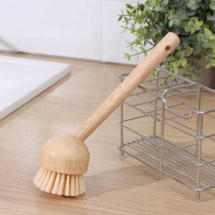 Щётка для посуды Доляна &laquo;Лотос&raquo;, круглая, 22 см