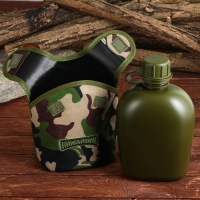 Фляга &laquo;Командор&raquo;, пластик 1 л, камуфляж зеленый