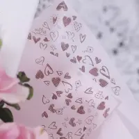 Плёнка матовая с рисунком &laquo;Амур&raquo;, сиреневая, 60&times;60 см