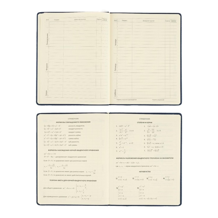 Дневник универсальный для 1-11 классов Dark blue, твёрдая обложка, искусственная кожа, резинка, ляссе, 48 листов