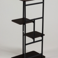 Подставка для цветов Greengo, 4 полки, 36 &times; 23 &times; 74 см, напольная, каркас металл, полки МДФ, чёрная