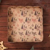 Коробка для печенья, кондитерская новогодняя упаковка, &laquo;Рождественская ночь&raquo;, 12&times;12&times;3 см