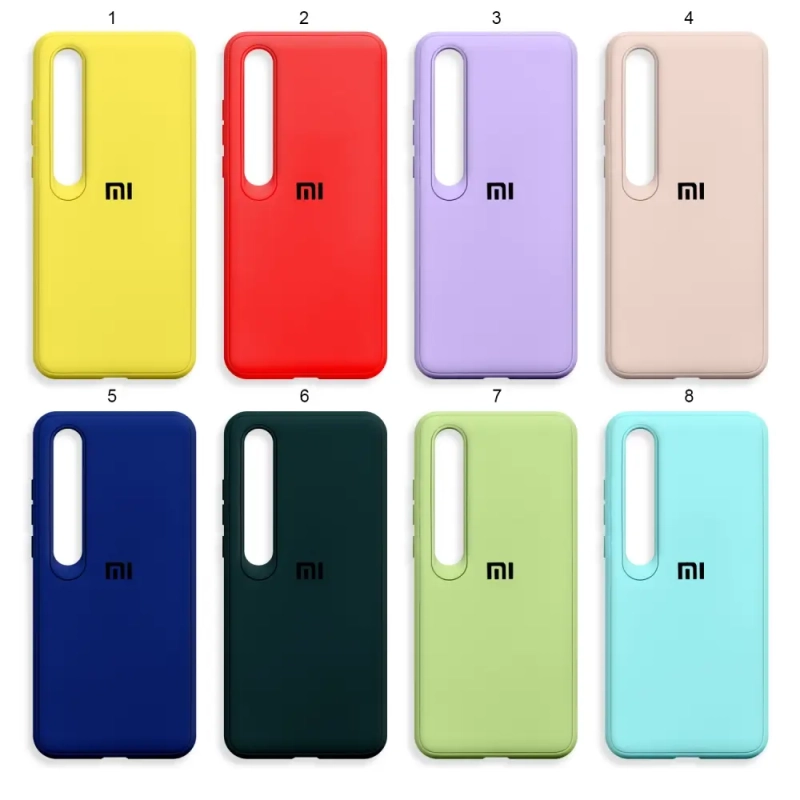 Чехол Xiaomi Mi 10 цветной силикон