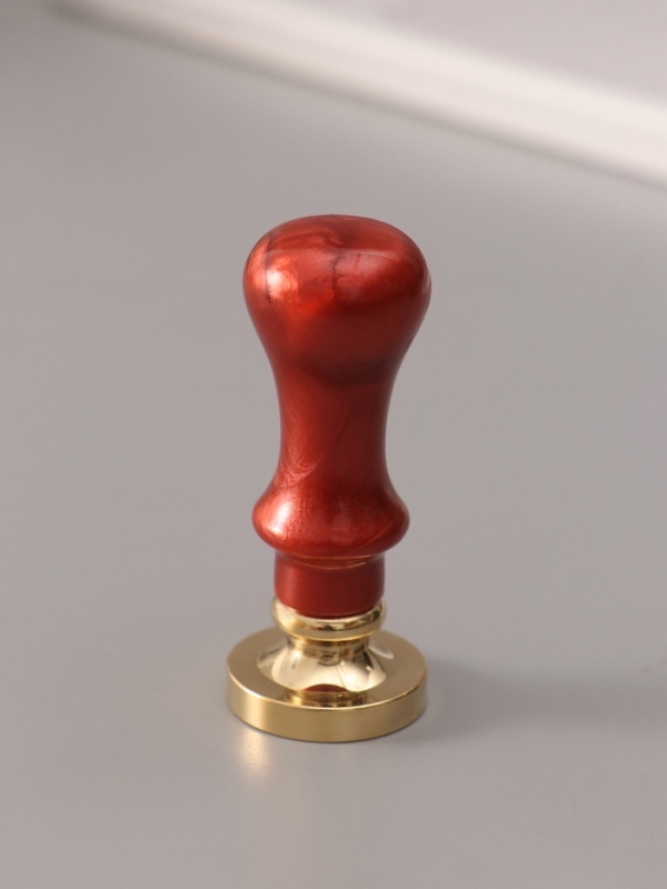 Печать для сургуча с пластиковой ручкой "Венок с буквой L" 2,5х2,5х6,3 см