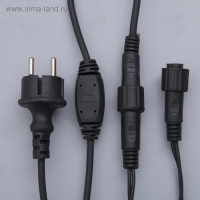 Гирлянда &laquo;Бахрома&raquo; 3 &times; 0.6 м, IP44, УМС, тёмная нить, 160 LED, свечение белое, мерцание белым, 220 В