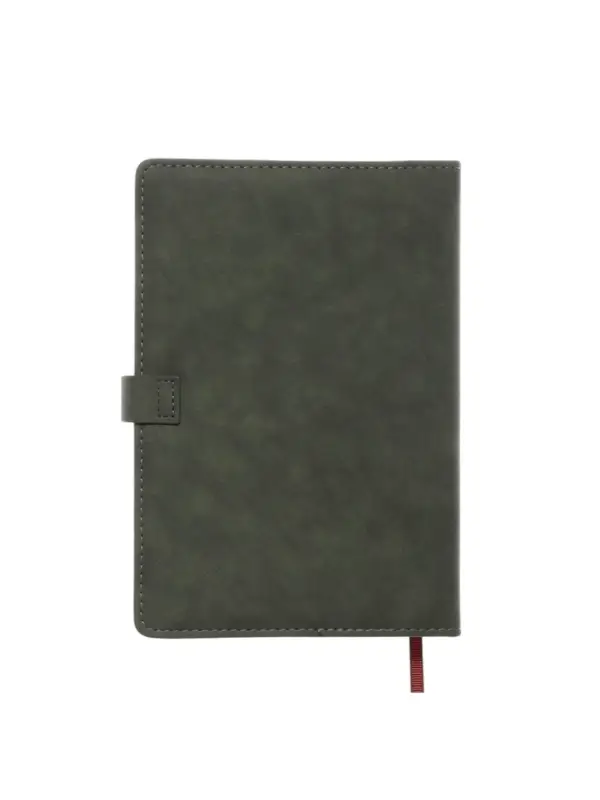 Ежедневник недатированный формат А5, с хлястиком, 112л, линия, пвх, Зеленый