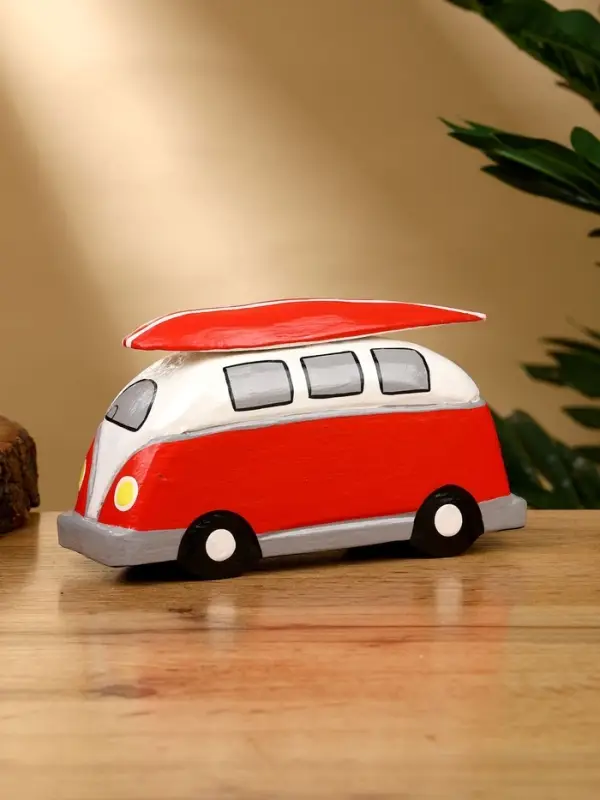 Сувенир "Микроавтобус" дерево 19х6х9 см, цв. красный