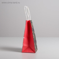 Пакет подарочный крафт, упаковка, &laquo;С 23 февраля&raquo;, 12 х 21 х 9 см