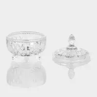 Сахарница с крышкой "Наполли" 8,7х8,7х10,5 см, прозрачная