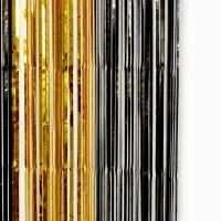 Занавес для фотозоны 1х2 м., черно-золотой