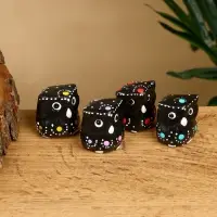 Набор сувенирный "Совушки" дерево Албезия (5 штук), 3 см