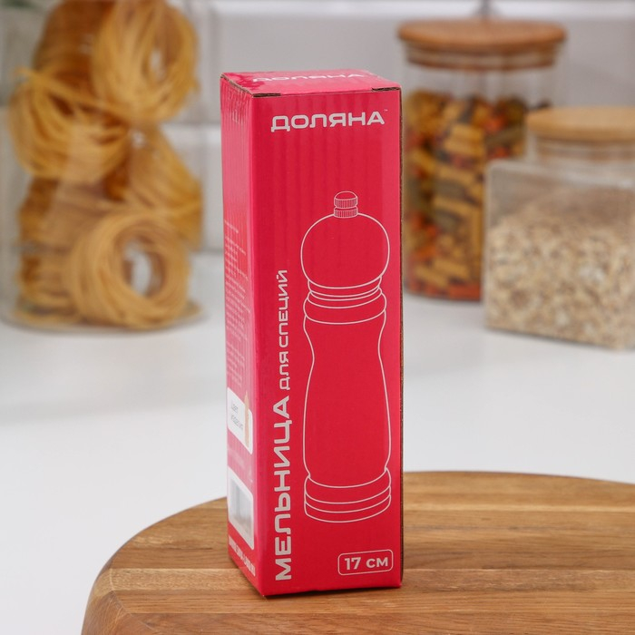 Мельница для специй Доляна &laquo;Дуновение леса&raquo;, 17&times;4,5 см, керамический механизм, цвет светлое дерево