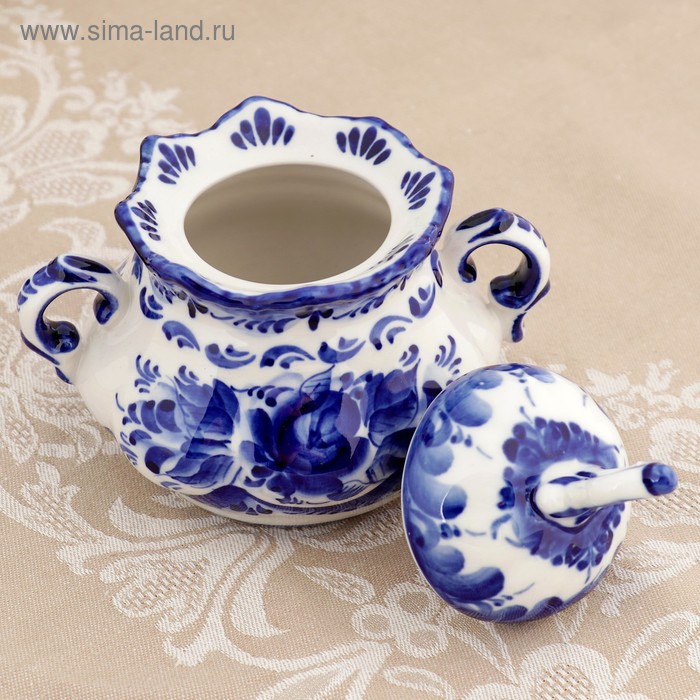 Сахарница &laquo;Анимон&raquo;, 7&times;7&times;14 см, гжель