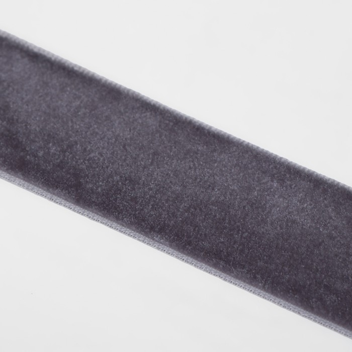 Лента бархатная, 25 мм, 18 &plusmn; 1 м, цвет серый №184
