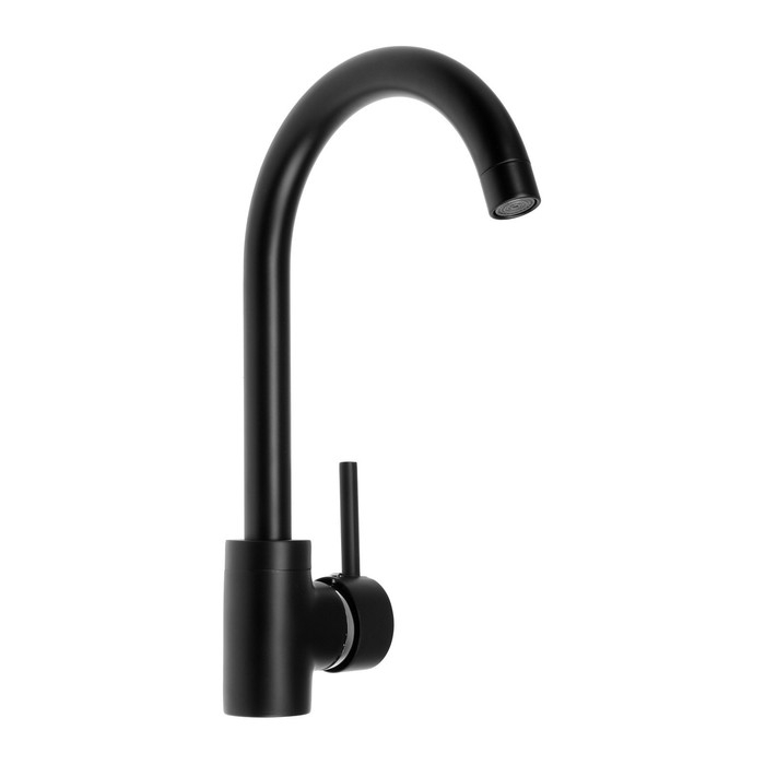 Смеситель для кухни ZEIN ZF-011, картридж керамика 40 мм, латунь, черный