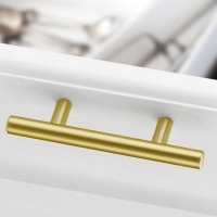 Ручка рейлинг ТУНДРА BISTRO,  d=12 мм, м/о 96 мм, цвет золото