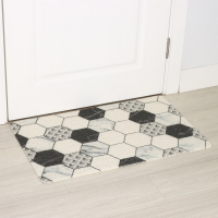 Коврик придверный грязезащитный Доляна &laquo;Мрамор&raquo;, вырезной, 60&times;90 см, цвет серый